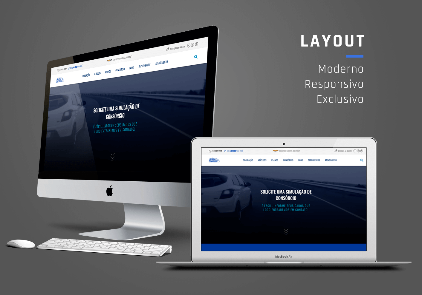 Portfólio: E-commerce Globo Consórcio - Consórcio Chevrolet