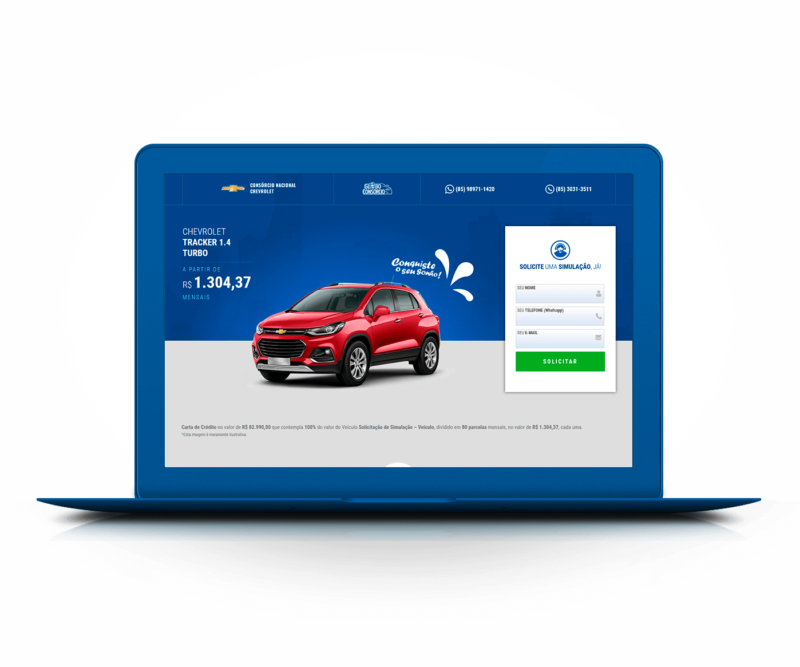 Portfólio Web - Landing Page - Globo Consórcio Chevrolet - I9ME Web & Design